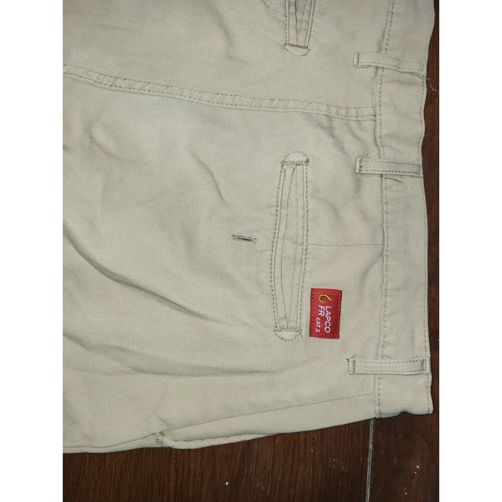 LAPCO FR Pants 32x30 Khaki Flame Resistant Cargo Work Uniform P-DH6KHCP CAT2... - Picture 5 of 6